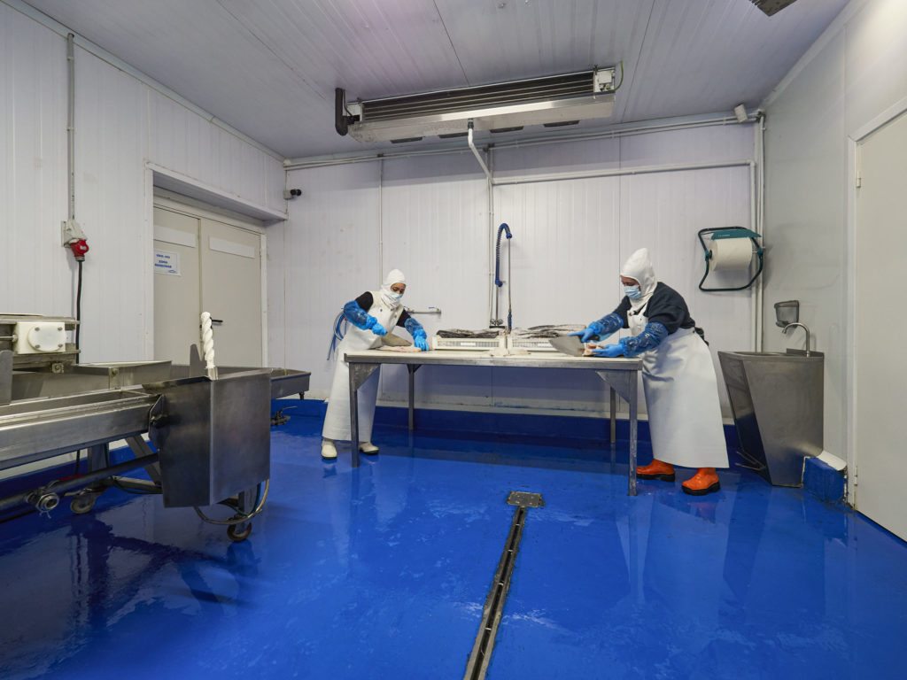 Interior de las instalaciones de Vivapesca